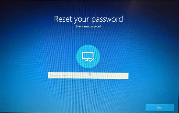  reimposta la password dell'account admin predefinito di Windows 10 