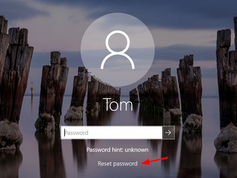 reset password windows 10