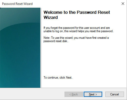 reset wizard