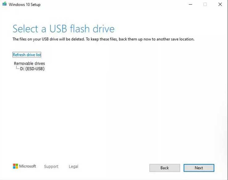 making a windows 10 boot usb