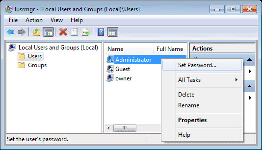 Password local. Contact your local Administrator Windows 7.