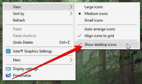 show desktopicons