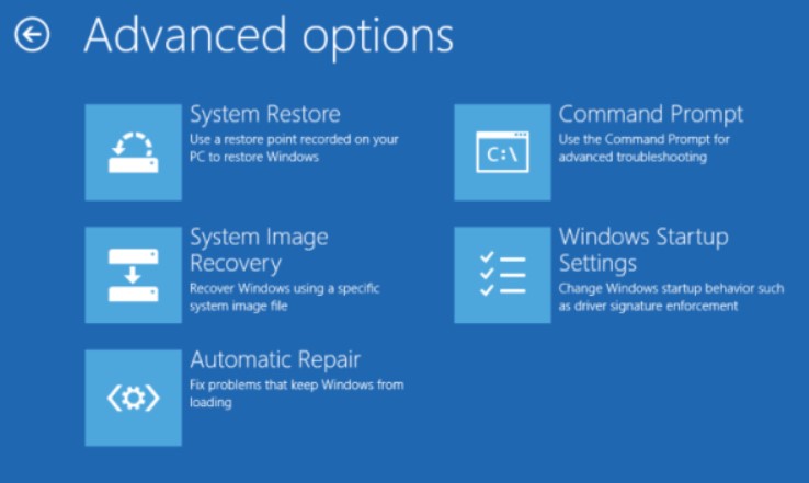 startup repair in windows 10