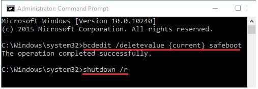 turn off safe mode cmd