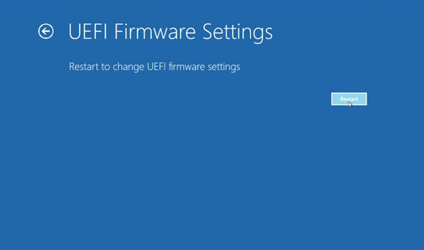 uefi firmware settings