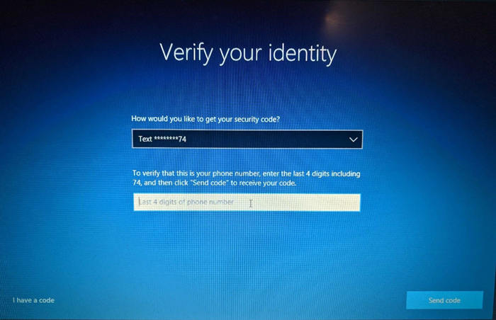 подтвердите личность, используя пароль администратора Windows 10 по умолчанию