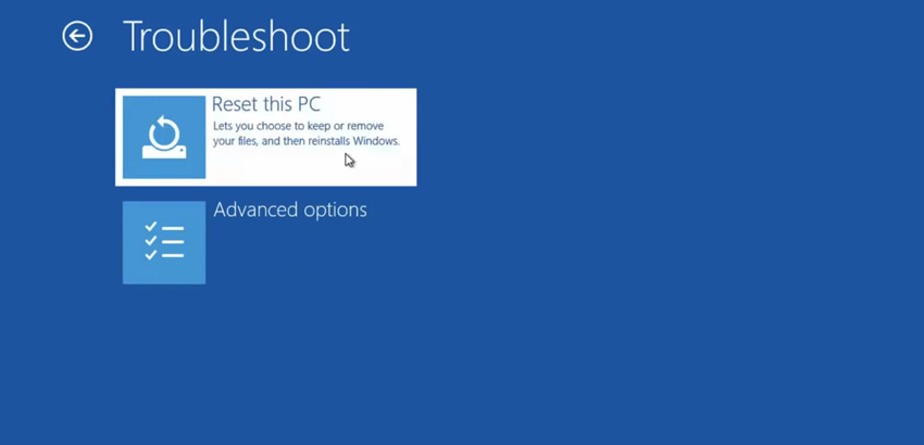 troubleshoot reset 2