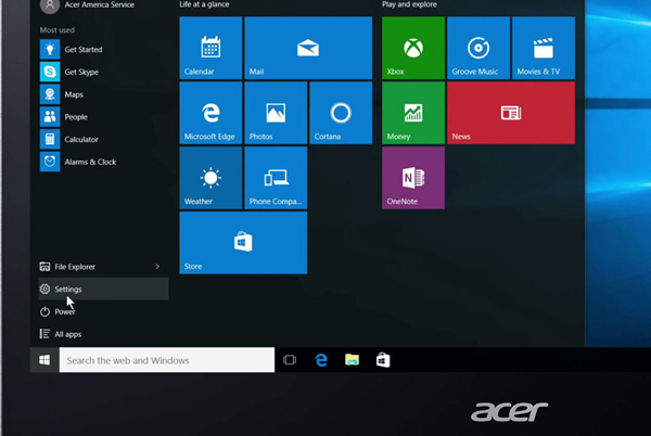 windows 10 settings