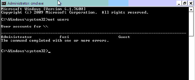 lista degli account di windows