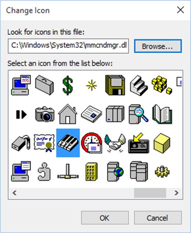 windows dll files computer management icons