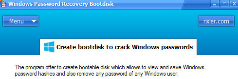 Windows Password Recovery Bootdisk