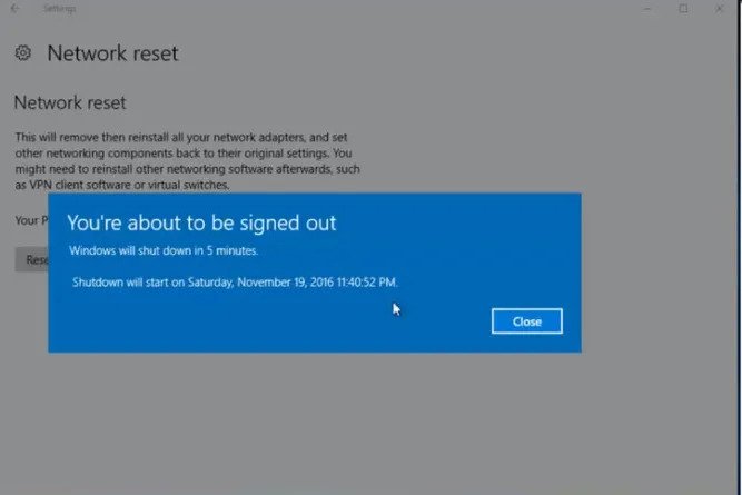 windows will restart