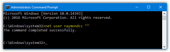 change password net user