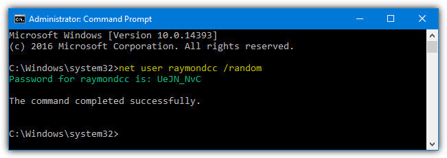 change user password windows 7