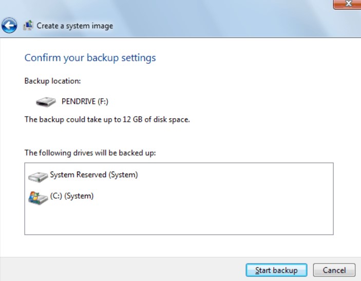 confirm your backup settings