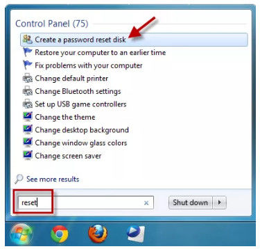 crea un disco di reimpostazione password