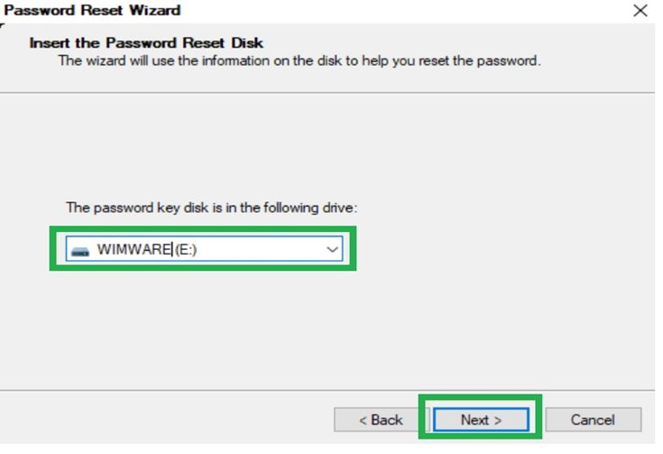 insert password disk