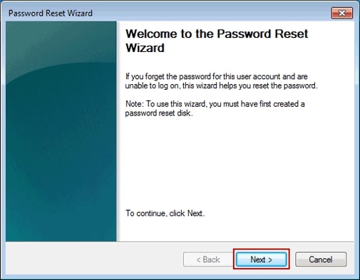 password reset wizard