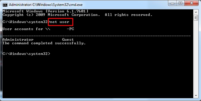 command prompt password bypass