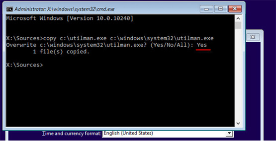 reset local admin password windows 10 cmd