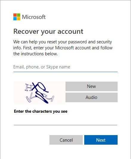 enter microsoft account