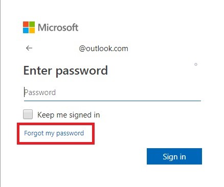 forgot password