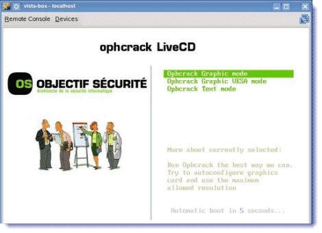 ophcrack screen