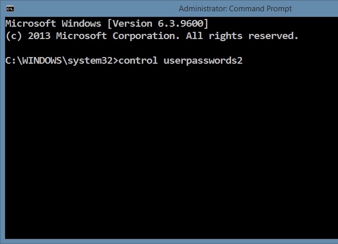 userpassword command prompt