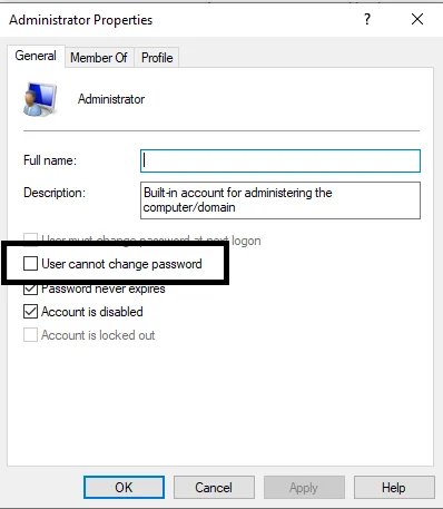 administrator properties
