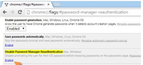 disable asking for windows password in chrome
