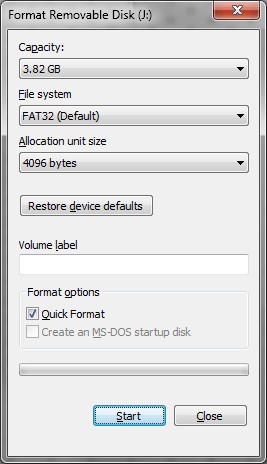 format usb drive