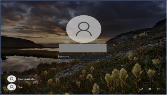login screen password