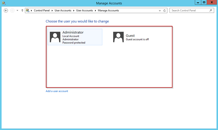 manage account