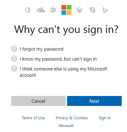  microsoft reset 