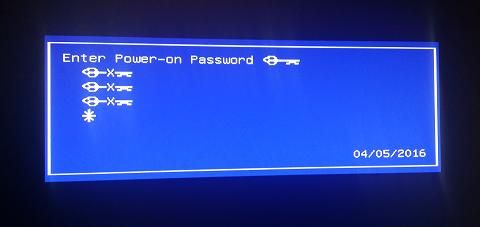enter power on password
