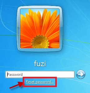 reset password link