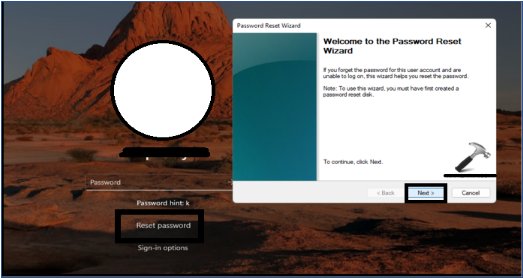 reset password wizard