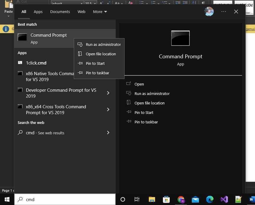 run as administrator