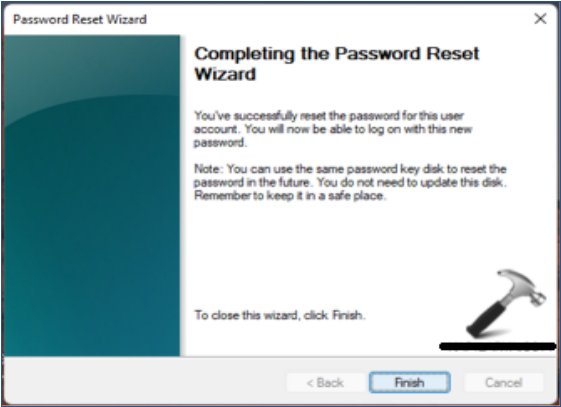 password reset wizard