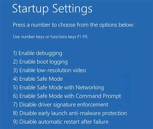 eable safe mode