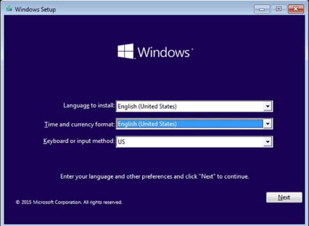  procedura guidata di configurazione di Windows 
