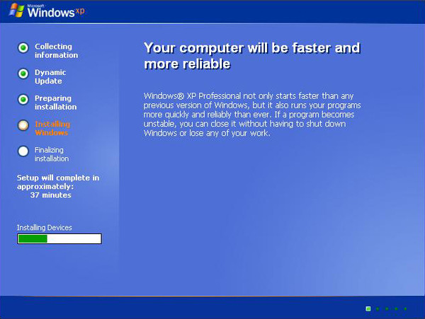 xp installing device