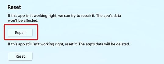 choose repair