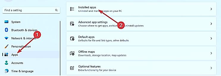 click installed app to fix windows error 0x80070005
