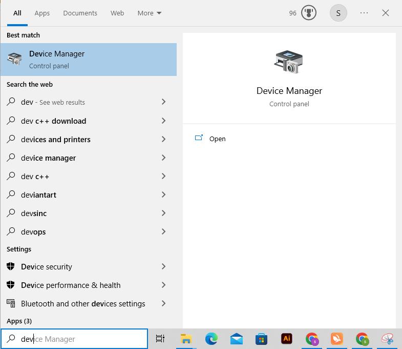 open device manager
