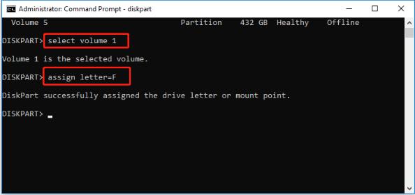 type the command