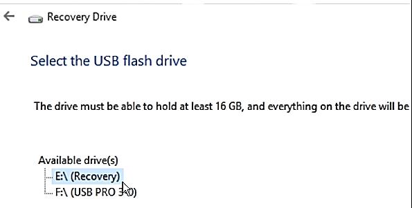 تحديد محرك USB فلاش