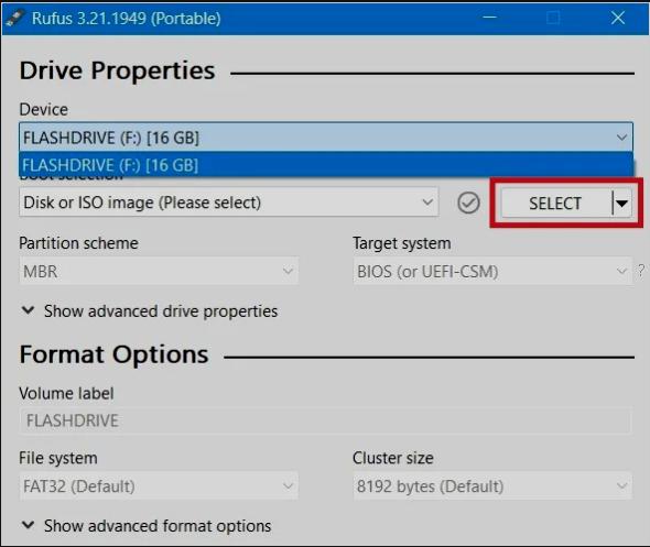 choose your cd from the device menu