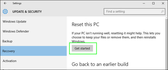 reset this pc to fix windows hello compatible camera cannot be found