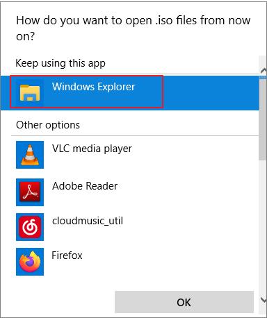 choose windows explorer